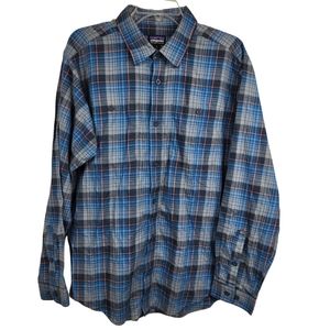 Patagonia Plaid Flannel Long Sleeve Button Up Shirt Style 53837 Mens Size Medium